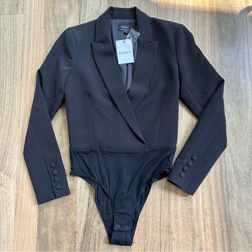 Bardot Black Blazer Bodysuit